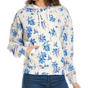 Rag & Bone City Floral Print Organic Cotton Hoodie Sweatshirt Size XS Women’s
